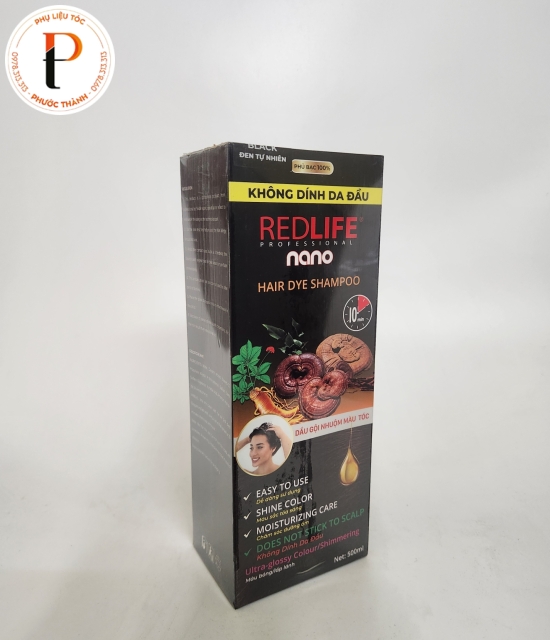 Gội phủ bạc RedLife, chăm sóc dưỡng ẩm, không dính da đầu (Màu Đen)