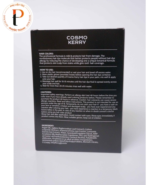 Gội phủ bạc chiết xuất thiên nhiên COSMO KERRY (Nâu Đen)