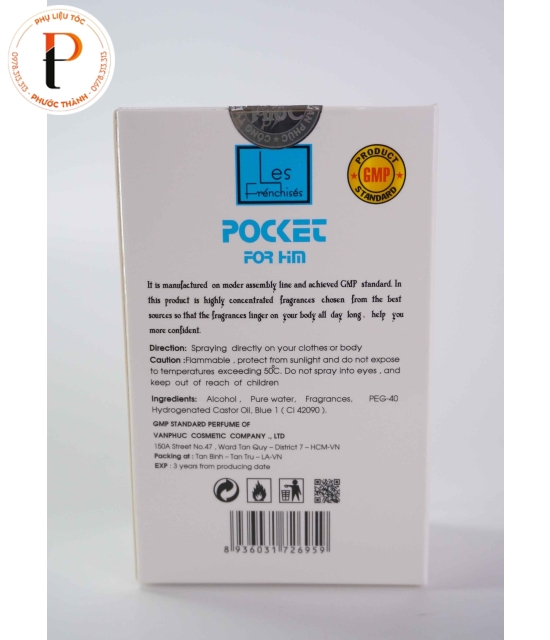 Nước hoa nam  Pocket (Xanh dương)
