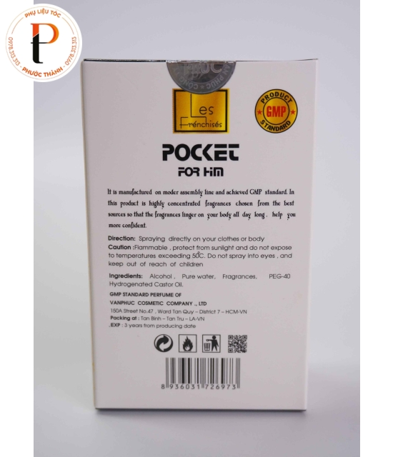ước hoa nam  Pocket (Đen)