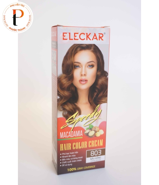 Kem nhuộm phủ bạc hoàn hảo 100% Eleckar MACADAMIA