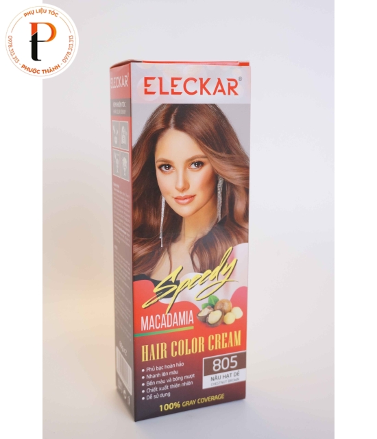Kem nhuộm phủ bạc hoàn hảo 100% Eleckar MACADAMIA