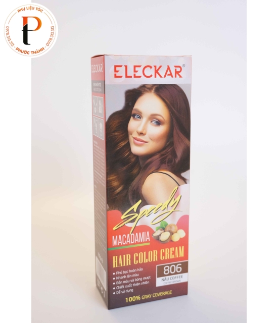Kem nhuộm phủ bạc hoàn hảo 100% Eleckar MACADAMIA