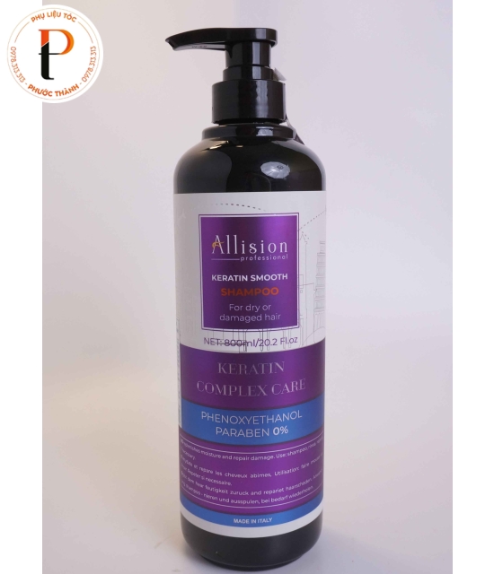 Dầu gội, xả Allision Keratin dành cho tóc khô và hư tổn.
