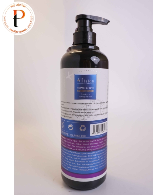 Dầu gội, xả Allision Keratin dành cho tóc khô và hư tổn.