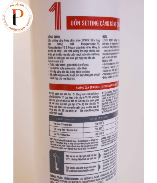 Uốn nóng Xpros Fiber, giúp tóc căng bóng - chắc khỏe