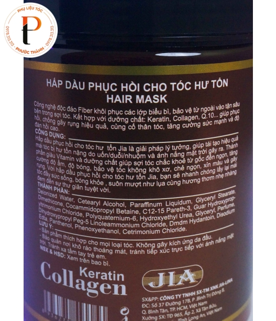 Mặt nạ ủ tóc phục hồi hư tổnJIA Rosemary - Keratin